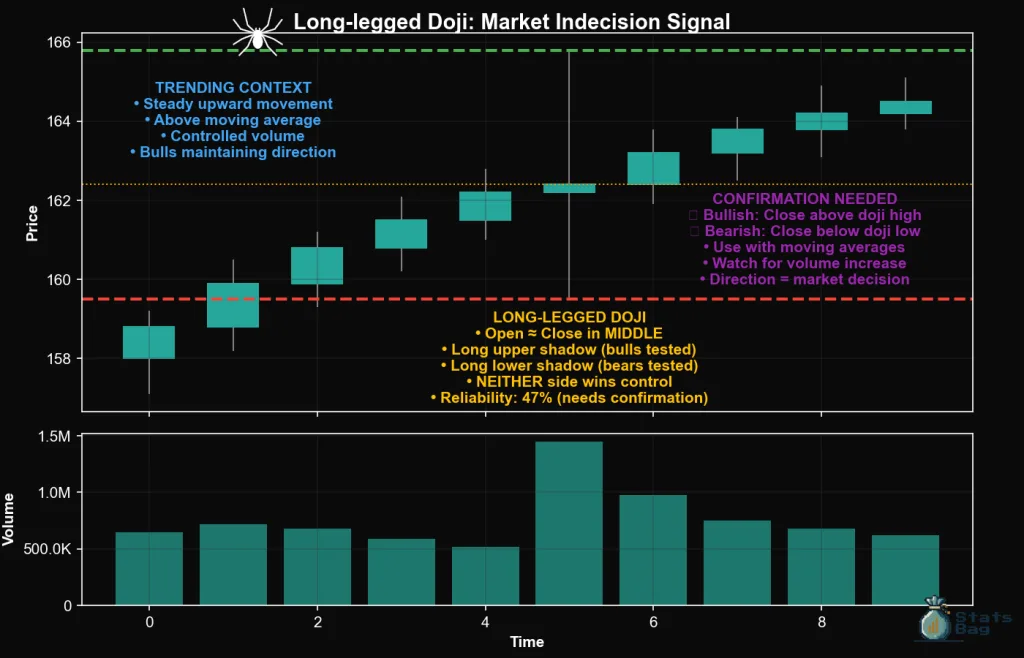 Long-Legged Doji: Market Indecision Signal