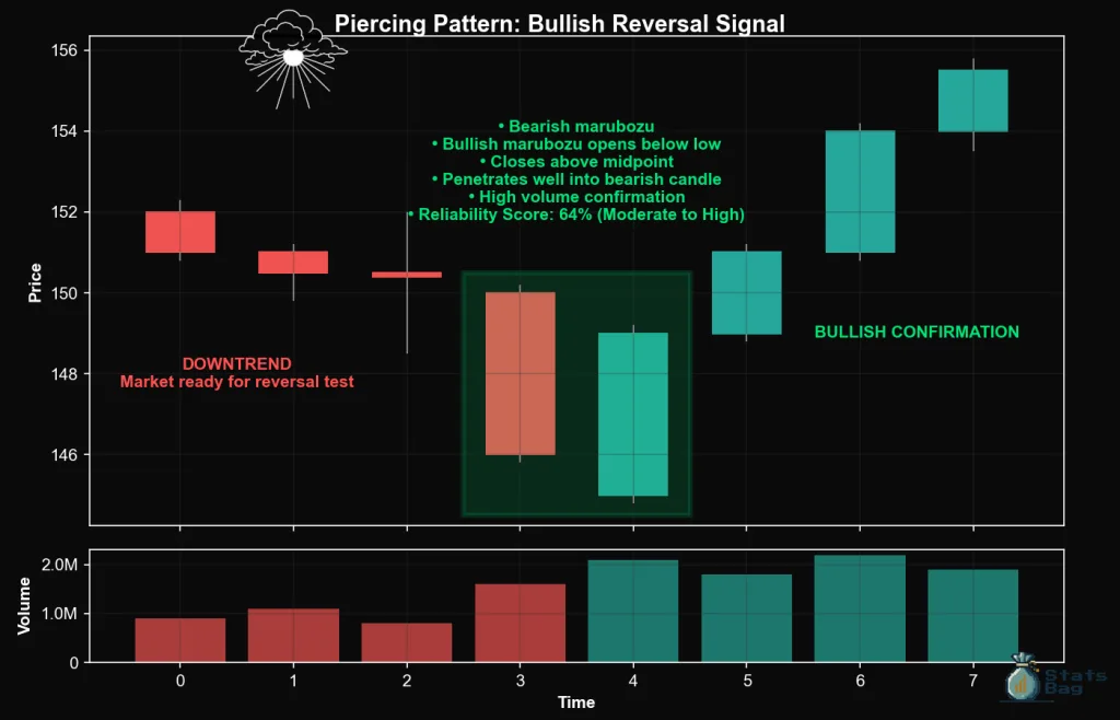 Piercing Line Bullish Reversal Pattern